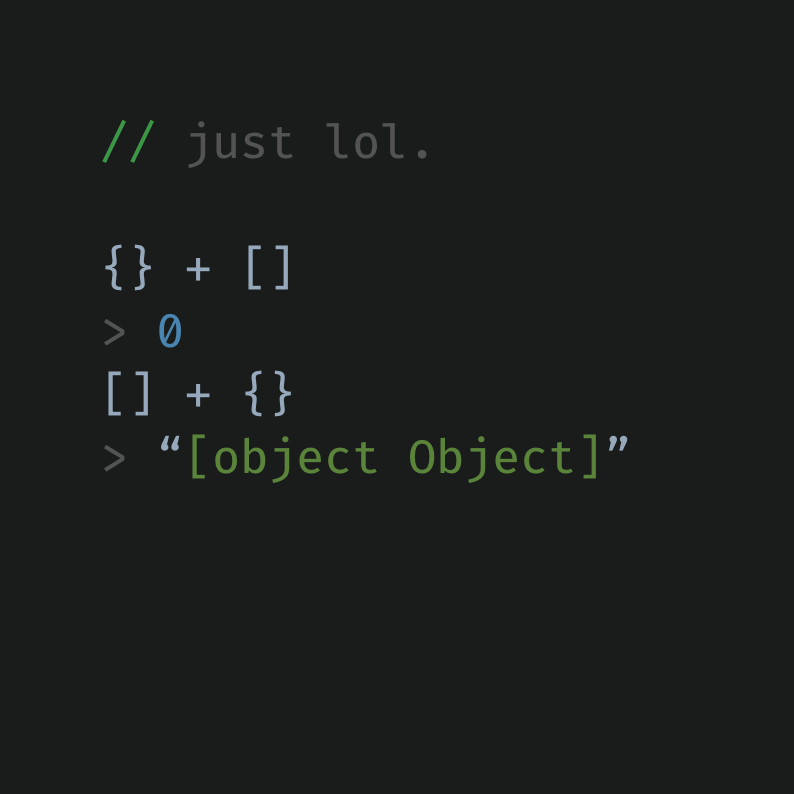 JavaScript Funny Code: just lol