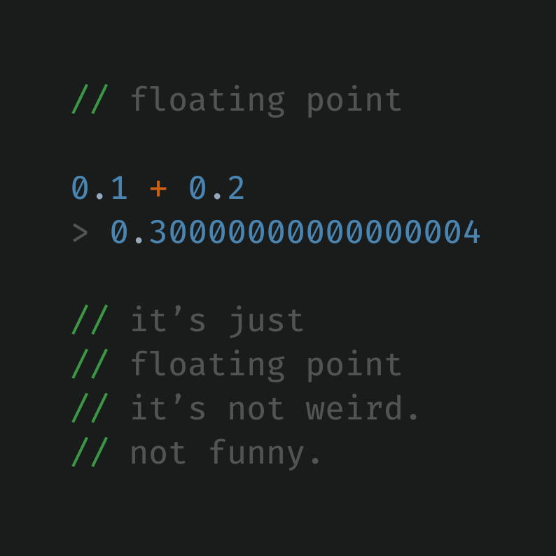 JavaScript Funny Code: floating points